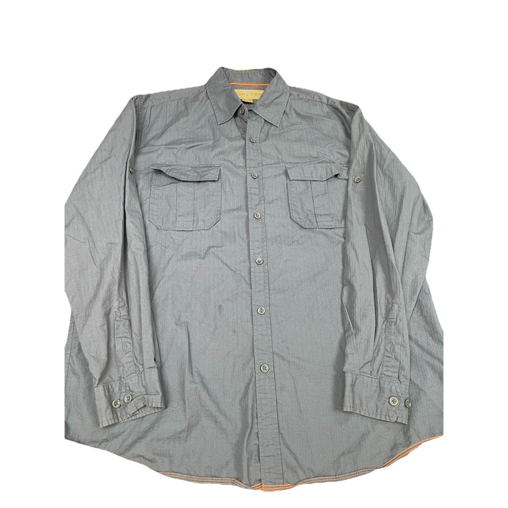Navy‎ Blue Field Gear button down cotton shirt size XL